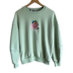 Kina & Tam "I Am Okay" Green Crewneck Sweatshirt Jumper S